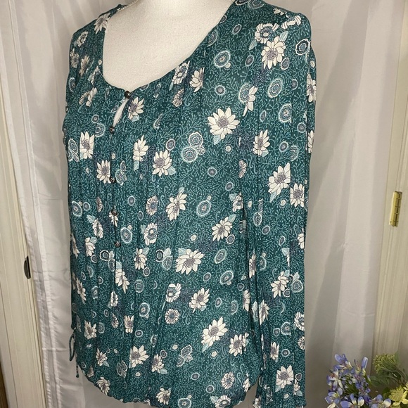 Lucky Brand, Green floral, Blouse - Picture 4 of 9